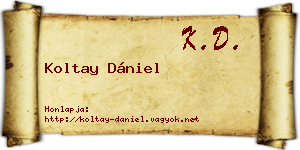 Koltay Dániel névjegykártya